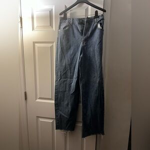 Pretty Little Thing Tall Ripped Baggy Bottom Jeans